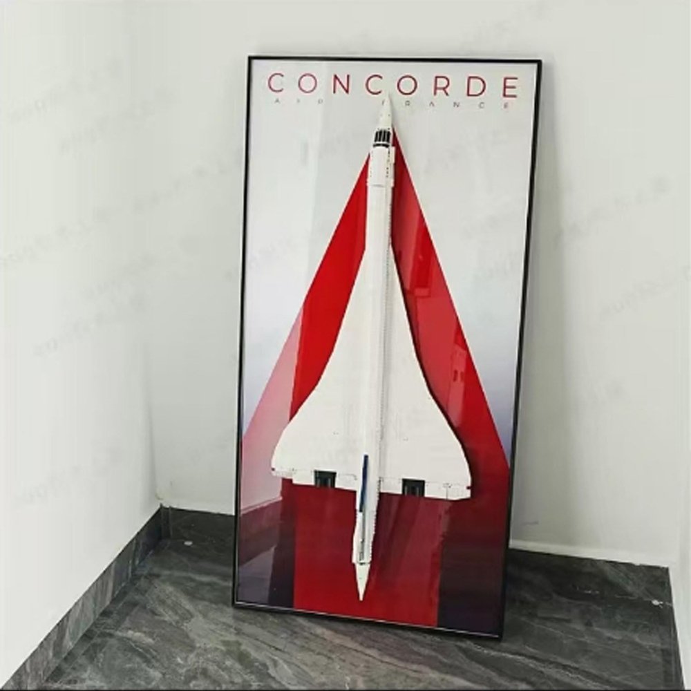 10318 Concorde Airbus Airplane Building Blocks On Wall Display Photo Frame Backdrop