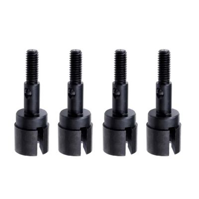 RC Car Differential Cup for HSP 02033 for Redcat for Volcano EPX Pro 1/10 RC Car Monster Truck 94103 94107 94111 4 PCS Steel Stub Wheel Axle Parts(Black)