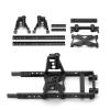Metal 6x6 Chassis Rails Extended Kit with Shock Towers & Bumper Mount for Axial SCX10 1/10 RC for Crawler Car Model Parts view 2