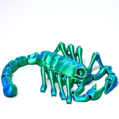 3D Printed Scorpion Model,Flexible Realistic Articulated Animal Fidget Toys,Mystery Figurines Gifts for Easter,Executive Desk Funny Dcor and Festival Collectible,Easter Basket Stuffers (GB)
