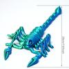 3D Printed Scorpion Model,Flexible Realistic Articulated Animal Fidget Toys,Mystery Figurines Gifts for Easter,Executive Desk Funny Dcor and Festival Collectible,Easter Basket Stuffers (GB) view 3