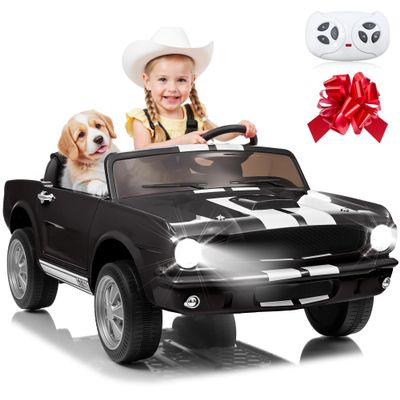 12V 2 Seater Ride on Toys, ANRLI Licensed Shelby Cobra Kids Powerful Wheeler Ride On Toy w/ 2WD/4WD Switchable, Remote Control, 19" Spacious Seat, 4 Shock Absorbers, Music, Bluetooth