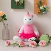 WENMOTDY Ballerina Unicorn Stuffed Animal Cute Plush Unicorn in Tutu Skirt Birthday Dance Recital Gifts for Girls Kids 21White view 2
