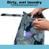 2Pcs Cat Wet Bag 12x10 Inch, Plants Waterproof Reusable Wet Dry Bag, Book Moon Washable Travel Laundry Bags for Swimsuit Pool Beach Diapers Dirty Yoga Gym Clothes, Cute Cat Gifts for Women Friend view 3