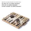 Lingle 15inch Backgammon Sets for Adults, Classic Board Game with Folding Leather Backgammon Case, Faux Leather Exterior and Velvet Interior, Portable Travel Game Set (Brown) view 3