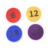 Homoyoyo Colorful 4-Inch Number Carpet Markers 36pcs Positioning Stickers for Game Training and Classroom Activities view 3