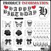 11pcs Gothic Birthday Party Decorations Banner Skull Black Bow Birthday Banner Decorations Hanging Swirls for Death wo My Twenties Rip to My 20s Emo Spooky Halloween Goth Birth day Party Supplies view 3