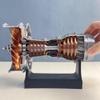 1/25 Simulation Aircraft Turbojet Engine Rotatable Model 11in/28cm,Adjustable Speed Tr900 Turbofan Aircraft Turbojet Model Engine with Light,Aero Metal Mechanical Science Education Assembling Toy (D1) view 3