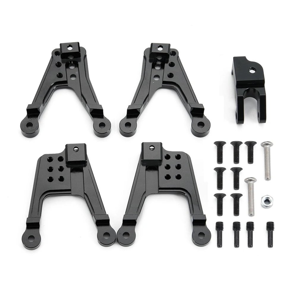 4Pcs Aluminum Alloy Front & Rear Shock Absorbers Damper Towers Mount for Axial SCX10 II 90046 1/10 RC Crawler Car Model