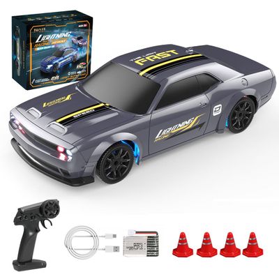 Actualia 1/43 Scale RC Drift Car, 2.4GHz Full-Proportional High-Speed 15KM/H Drift Racing Car with LED Lights, 4WD Mini RC Vehicle Model for Adults & Hobbyists