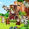 9 Pcs Finger Puppets Set Mini Toys, Soft Plush Jungle Animal Finger Puppet for Kids Mini Stuffed Animals with Tree Hole House,Finger Puppets for Toddlers Role-Playing Storytelling Christmas School view 4