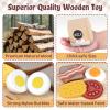 Airlab Toy Food for Toddler 3-5 Pretend Play Kids Kitchen Playset Breakfast Cutting Food Girl Boy Birthday Gift Age 3 4 5 6 Year Old Wood Educational Toys Kitchen Accessories view 3