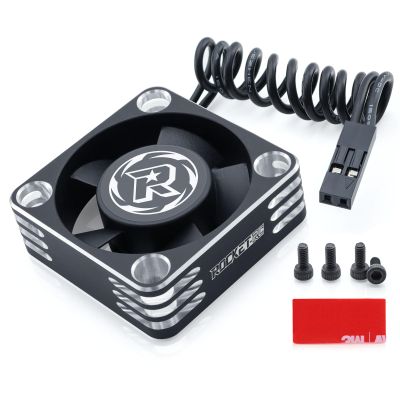 30mm RC Motor Fan 28000RPM ESC Cooling Fan for RC Car 1/8 1/10 1/12 Scale 540 550 Brushless Motor (Black Silver)