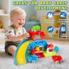 Toys for 1 Year Old Boy and Girl, Race Track for Toddlers 1-3 with 4 Dinosaurs Car Toys for Baby 12-18 Months, First Birthday Gifts for Boys, Educational Slide Toys for Ages 1-2 view 2