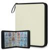 Kuquteed Beige Trading Card Binder 4 Pocket 400 Cards Holder Collector Album with 50 Removable Sleeves Toys Gifts for Boys Girls Sports Game Cards view 1