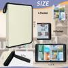Kuquteed Beige Trading Card Binder 4 Pocket 400 Cards Holder Collector Album with 50 Removable Sleeves Toys Gifts for Boys Girls Sports Game Cards view 3