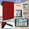 Kuquteed Maroon Trading Card Binder 4 Pocket 400 Cards Holder Collector Album with 50 Removable Sleeves Gifts for Boys Girls Sports Game Cards view 3