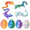 UXBSTM Officially Licensed 4 Pack 3D Printed Dragon Set with Unique Eggs, Mini Mystery Crystal Dragon Easter Egg Fillers Toys, Surprise Gift 3D Printed Animals Fidget Toys, Christmas Toy 2025 view 1