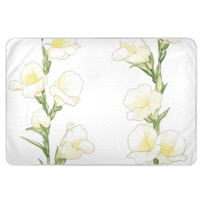 Light Yellow Florals Extra Large Resuable Potty Training Pee Pad Highly Absorbent Baby Diaper Changing Pad Non-Slip Diaper Pads for Infant Baby 52" L x 34" W