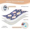 Colorful Sea Shell Dark Blue Extra Large Resuable Toddler Mattress Pads Highly Absorbent Underpads Wetting Cover Portable Travel Mattress for Kids Adults Pets 52" L x 34" W view 3
