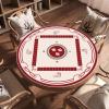 60-140cm Round Mahjong Table Mat for Home Chess and Card Room, Non-Slip and Noise-reducing Tablecloth for Poker, Card and Board Games(Red,100cm/39.37in) view 2