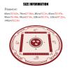 60-140cm Round Mahjong Table Mat for Home Chess and Card Room, Non-Slip and Noise-reducing Tablecloth for Poker, Card and Board Games(Red,100cm/39.37in) view 3