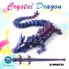 Dak Haan 24" Large 3D Printed Dragon,Flexible Articulated Crystal Dragon Fidget Toy,Cool Big Dragons Toy,Huge 3D Printed Gift for Girls Boys Kids Age 3-5 4-7 8-12 Years Old view 2