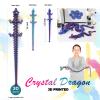Dak Haan 24" Large 3D Printed Dragon,Flexible Articulated Crystal Dragon Fidget Toy,Cool Big Dragons Toy,Huge 3D Printed Gift for Girls Boys Kids Age 3-5 4-7 8-12 Years Old view 3