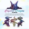 Dak Haan 24" Large 3D Printed Dragon,Flexible Articulated Crystal Dragon Fidget Toy,Cool Big Dragons Toy,Huge 3D Printed Gift for Girls Boys Kids Age 3-5 4-7 8-12 Years Old view 4