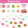 100 Pcs Mini Flowers for Crafts Minature Flowers for Minature Houses Resin Daisy Flower Dollhouse Miniature Flower for Tiny Things for Fairy Garden Dollhouse Micro Landscaping Terrarium Decoration view 2