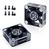 2Pack 30mm RC Motor Fan 28000RPM ESC Cooling Fan for RC Car 1/8 1/10 1/12 Scale 540 550 Brushless Motor (Black Silver) view 1