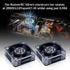 2Pack 30mm RC Motor Fan 28000RPM ESC Cooling Fan for RC Car 1/8 1/10 1/12 Scale 540 550 Brushless Motor (Black Silver) view 2