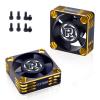 2Pack RC Cooling Fan 30mm 28000RPM 8.4V Aluminum ESC Heatsink for RC Car 1/8 1/10 1/12 Scale 540 550 Brushless Motor (Black Gold) view 1