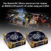 2Pack RC Cooling Fan 30mm 28000RPM 8.4V Aluminum ESC Heatsink for RC Car 1/8 1/10 1/12 Scale 540 550 Brushless Motor (Black Gold) view 2