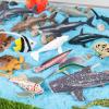 18pcs Ocean Animal Figurines - Realistic Sea Creatures Toys - Sharks, Dolphins, Penguins, Turtles, Octpus & More for Kids Toddlers 3 4 5 6 7 Years Old view 3