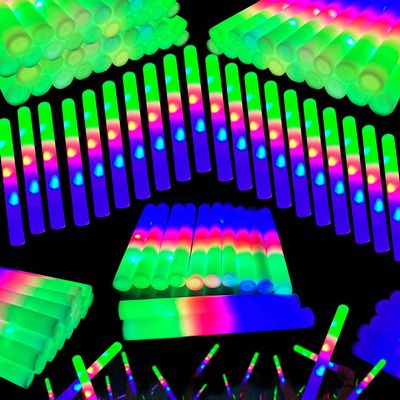 130-Pack Premium LED Foam Glow Sticks Bulk Wedding Glow Sticks for Reception, Foam Lights Up Sticks, Party Supplies for Adults, Glow Party Favors, Lighted Foam Rods, DJ Club Event Glow Stick.