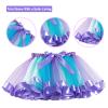 3-8 Years Mermaid Birthday Outfit for Girls - Tutu Skirt, Shirt, Satin Sash & Headband (Purple 3, 3 Years) view 3