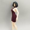 1/12 Scale Female Clothes, High Neck Backless Tight Short Hip Dress for 6-inches Action Figure Body, 1/12 Female Doll Costume Tight-Fitting Skintight Short Hip Skirt Dress Clothing (red) view 1