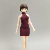 1/12 Scale Female Clothes, High Neck Backless Tight Short Hip Dress for 6-inches Action Figure Body, 1/12 Female Doll Costume Tight-Fitting Skintight Short Hip Skirt Dress Clothing (red) view 2