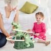 2025 Dinosaur Roller Coaster Toys, Dinosaur Climbing Slide Music Toy, Electric Dinosaur Climbing Stairs Toy with Light Music, Electric Dinosaur Stair Climber Track Slide Roller Coaster Toys (Green) view 2