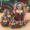 LJZOEM Stacking Dolls Russian Nesting Dolls Wood Matryoshka Doll 10 Pc Traditional Baboushka Nesting Dolls Home Decor Decoration view 2