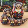 LJZOEM Stacking Dolls Russian Nesting Dolls Wood Matryoshka Doll 10 Pc Traditional Baboushka Nesting Dolls Home Decor Decoration view 4