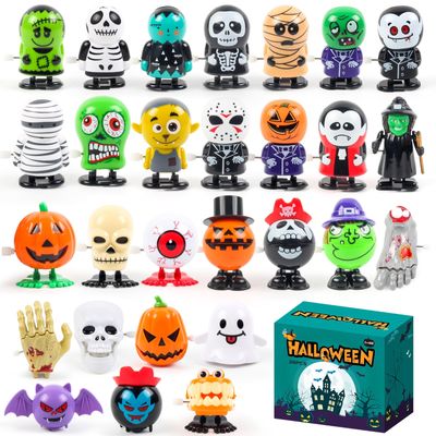 xFFFun 28PCS Halloween Wind Up Toys for Kids Halloween Party Favors Treat Goodie Bag Fillers, Pinata Stuffers Small Classroom Prizes Bulk Trick or Treat Toys Gifts for Boys Girls Giveaways