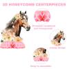 Pau1Hami1ton 8 PCS Girl Horse Theme Honeycomb Table Centerpieces Decorations,Cake Table or Room Decor Easy to Assemble& ReusableGirl Horse view 3