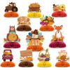 12PCS Thanksgiving Party Table Decorations Thanksgiving Autumn Happy Birthday Honeycomb Centerpieces, Party Supplies for Gobble Turkey Decorations, Supplies & Autumn Party Decorations view 1