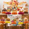 12PCS Thanksgiving Party Table Decorations Thanksgiving Autumn Happy Birthday Honeycomb Centerpieces, Party Supplies for Gobble Turkey Decorations, Supplies & Autumn Party Decorations view 4