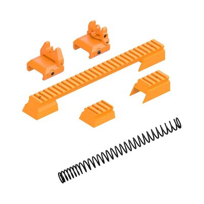 FXT WORKS Accessories Compatible with SRB400, SRB400-SUB Water Bead Blaster Gun, Accessories Only (Tactical Mount + Sight Set) (Orange+Spring)