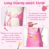 R HORSE Kid Apron and Chef Hat Set 8Pcs Adjustable Children Light Pink Kitchen Toddler Apron for Girls, Role Play Chef Toy Cooking Baking Painting and Training Kits Kid Funny Cooking Birthday Gift view 4