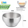 HaWare 14-Piece Kids Dinnerware Set, Stainless Steel Tableware Set Include Kids Bowls and Plates, Shatterproof Toddler Dishes, Durable for Home Picnic Camping, Dishwasher Safe view 2