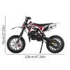 YOXIER 50cc Kids Dirt Bike, 2-Stroke Mini Bike, Dirt Bike for Kids 8-14, Gas Power Pocket Rocket Bike, Off Road Mini Motorcycle Max Load 330Lbs,Speeds up to 25 MPH for Uphill and Off-Road Conditions view 2